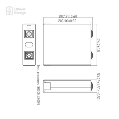 LFP205Ah (205Ah LiFePO4 Battery) Cell