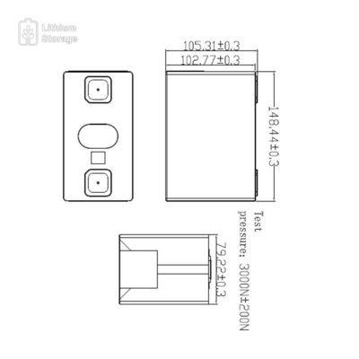 NCM177Ah Prismatic Ternary Lithium Battery